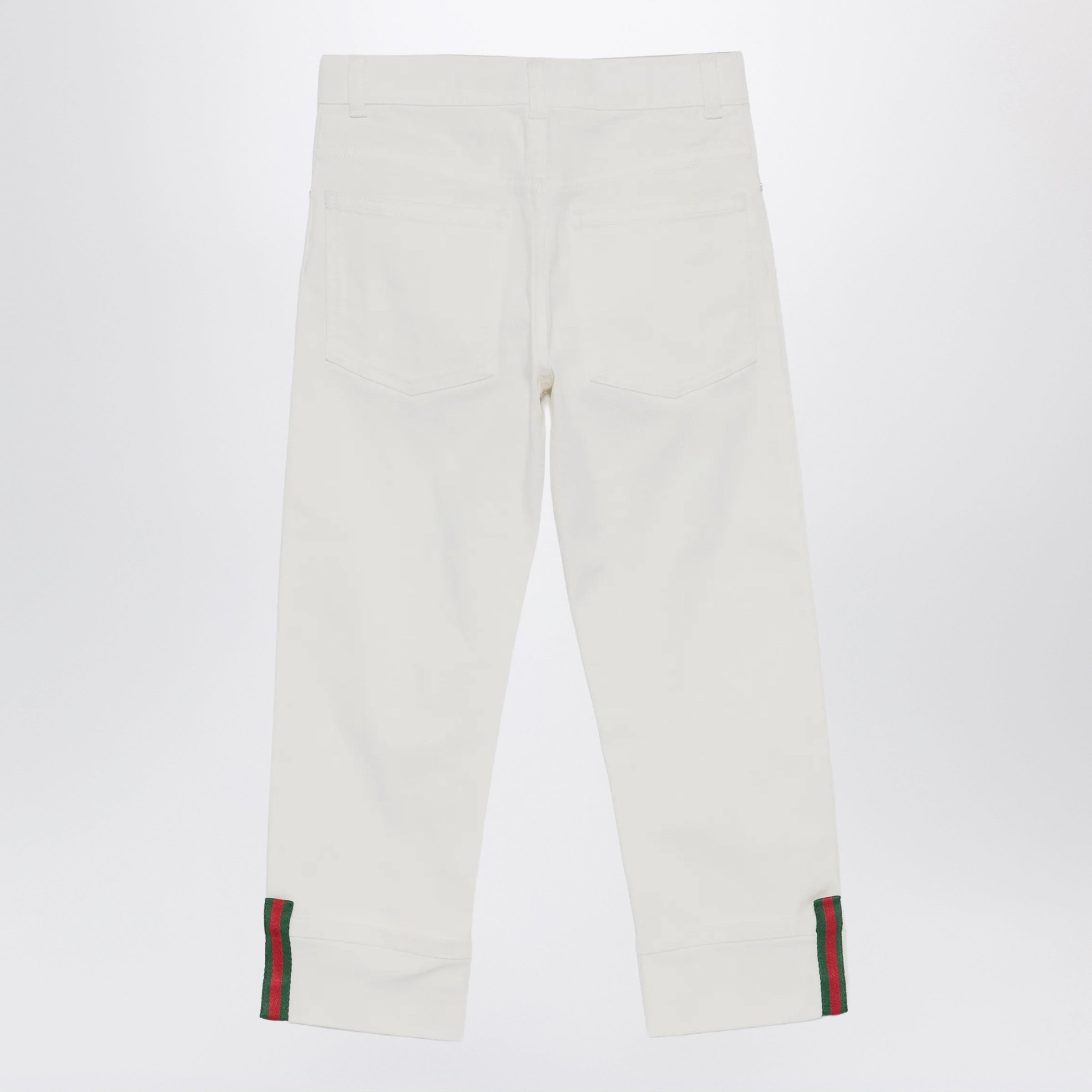 Gucci Pantalone bianco in cotone, view 2
