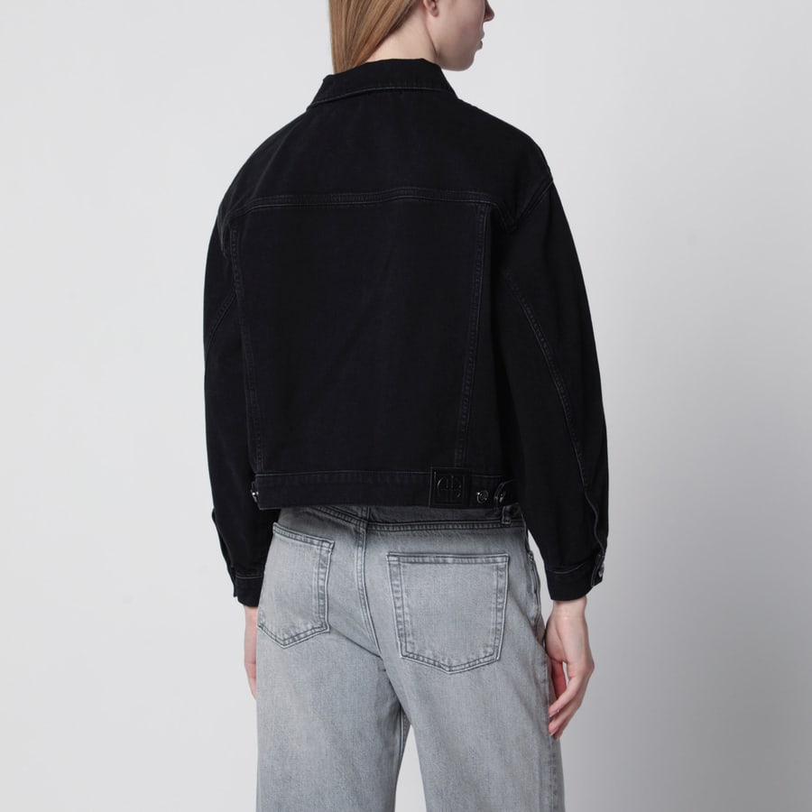 Anine Bing Giacca Quincy in denim nero, view 3