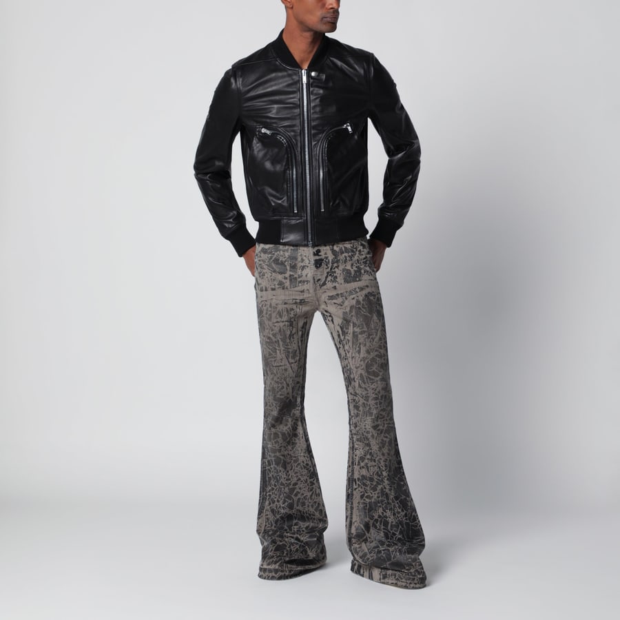 DRKSHDW Jeans Concordians Bolan Bootcut a vita alta in denim nero, view 2
