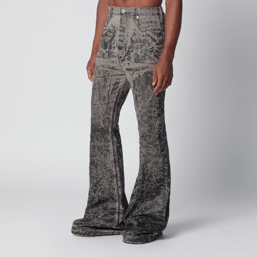 DRKSHDW Jeans Concordians Bolan Bootcut a vita alta in denim nero, view 3