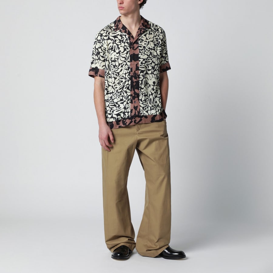 Dries Van Noten Camicia con stampa Graphic Squiggle, view 2