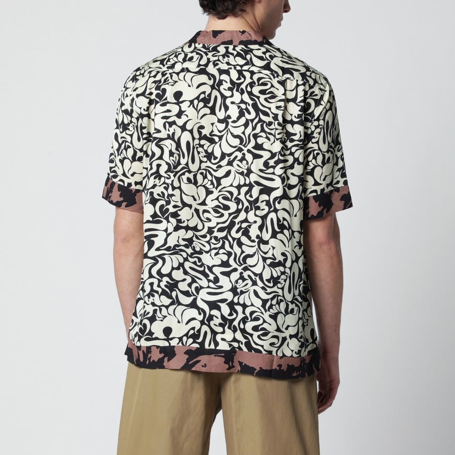 Dries Van Noten Camicia con stampa Graphic Squiggle, view 3
