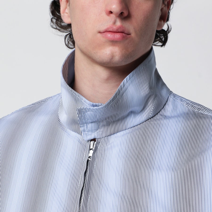Dries Van Noten Giacca con zip a righe testurizzate, view 4