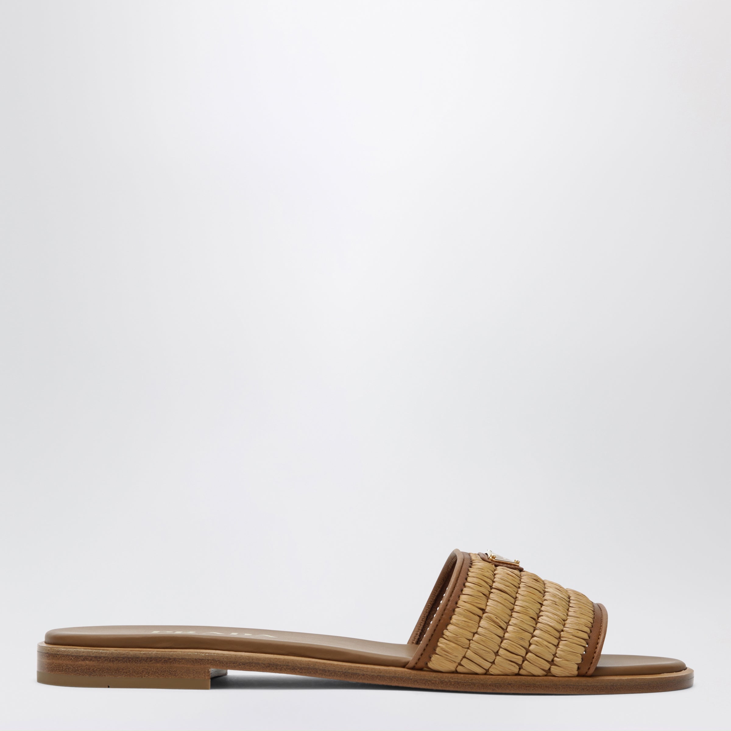 Prada Sandali slider in pelle con dettagli crochet