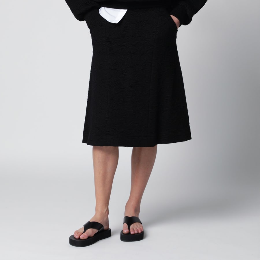 Dries Van Noten Gonna nera in misto viscosa