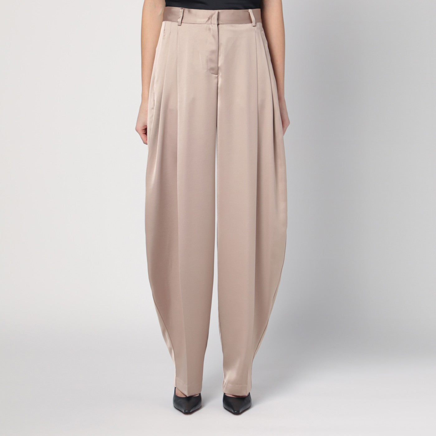 THE ANDAMANE Pantalone ampio greige