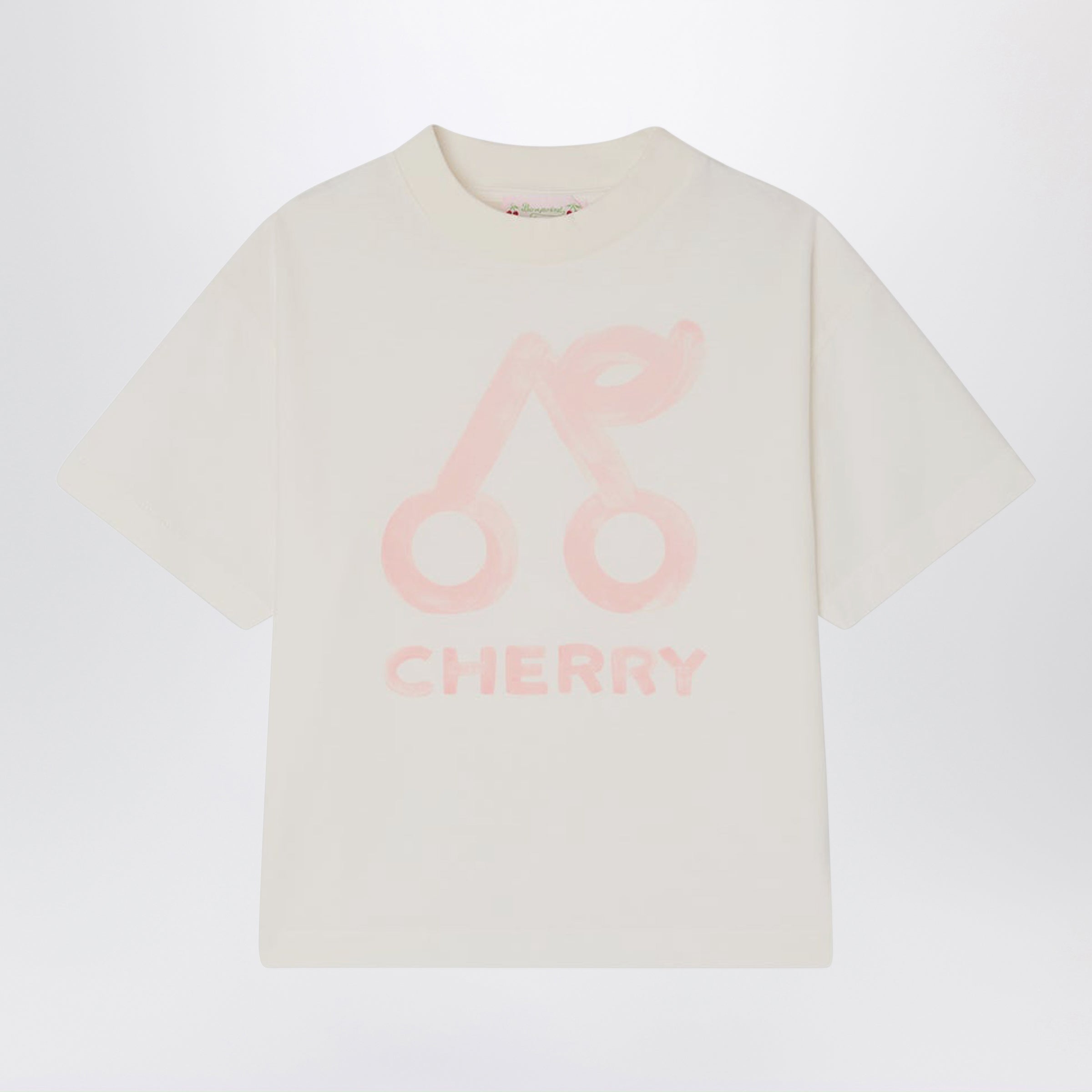BONPOINT T-shirt Lele bianca con stampa di ciliegie