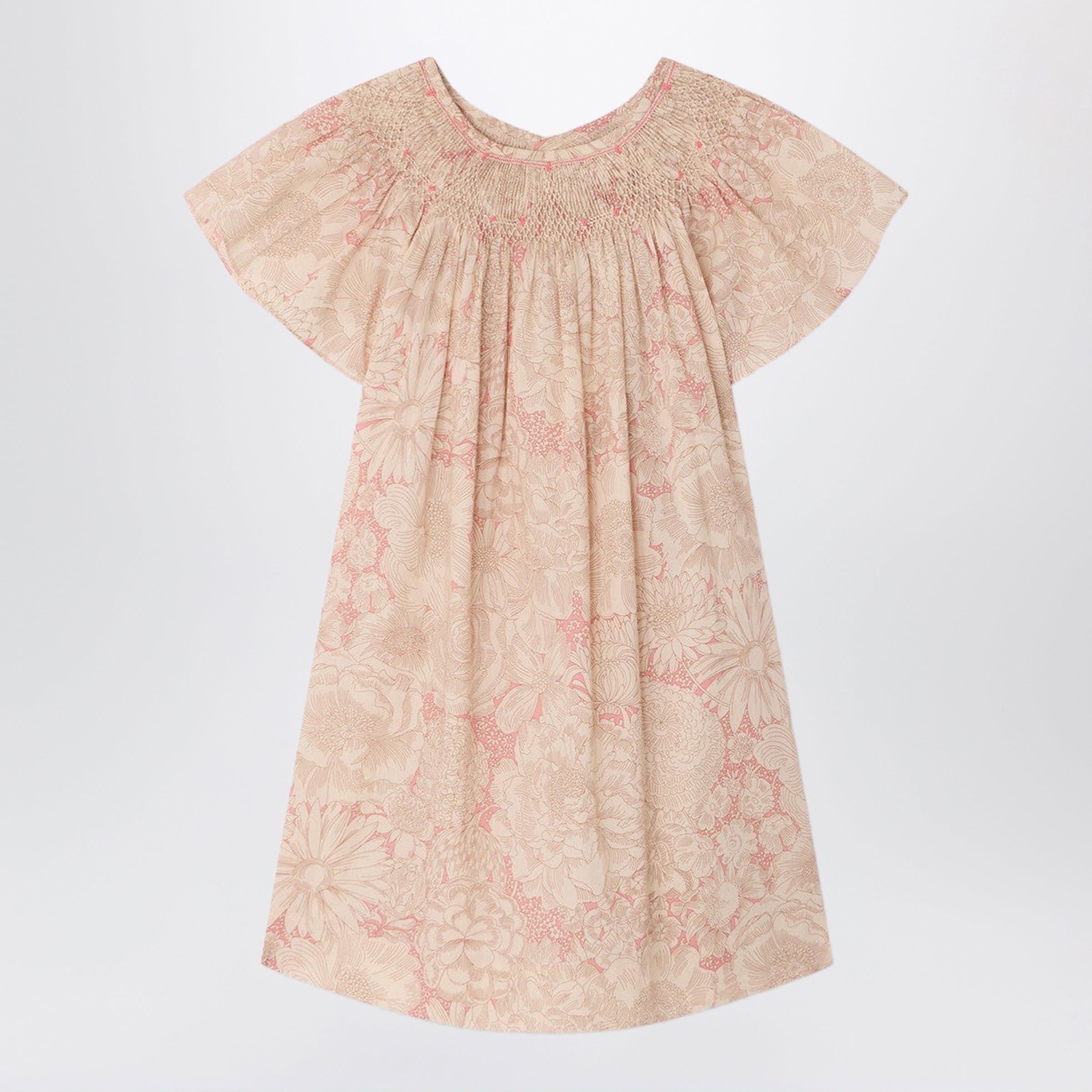 BONPOINT Abito Arlene rosa in tessuto Liberty