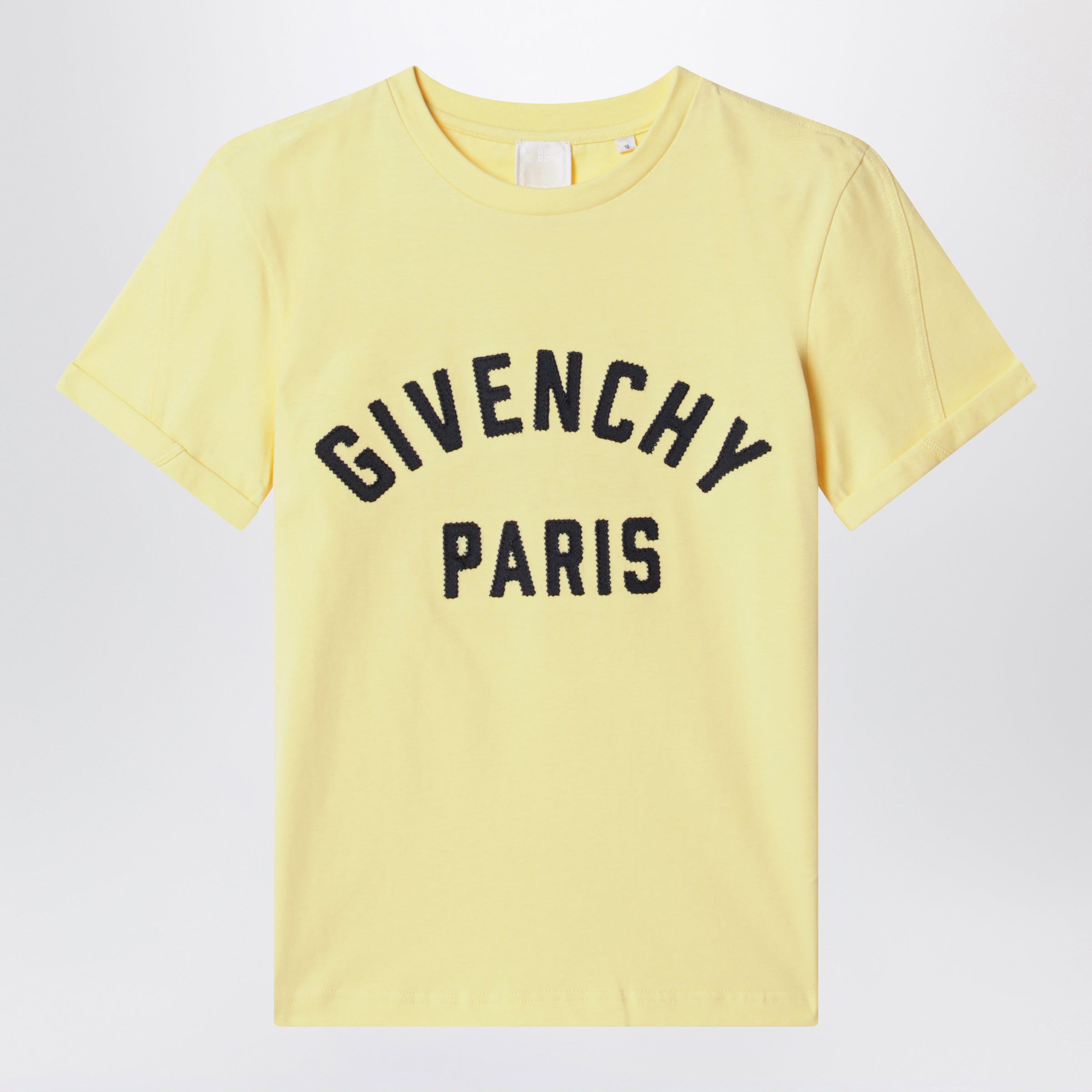 Givenchy T-shirt gialla con ricamo logo