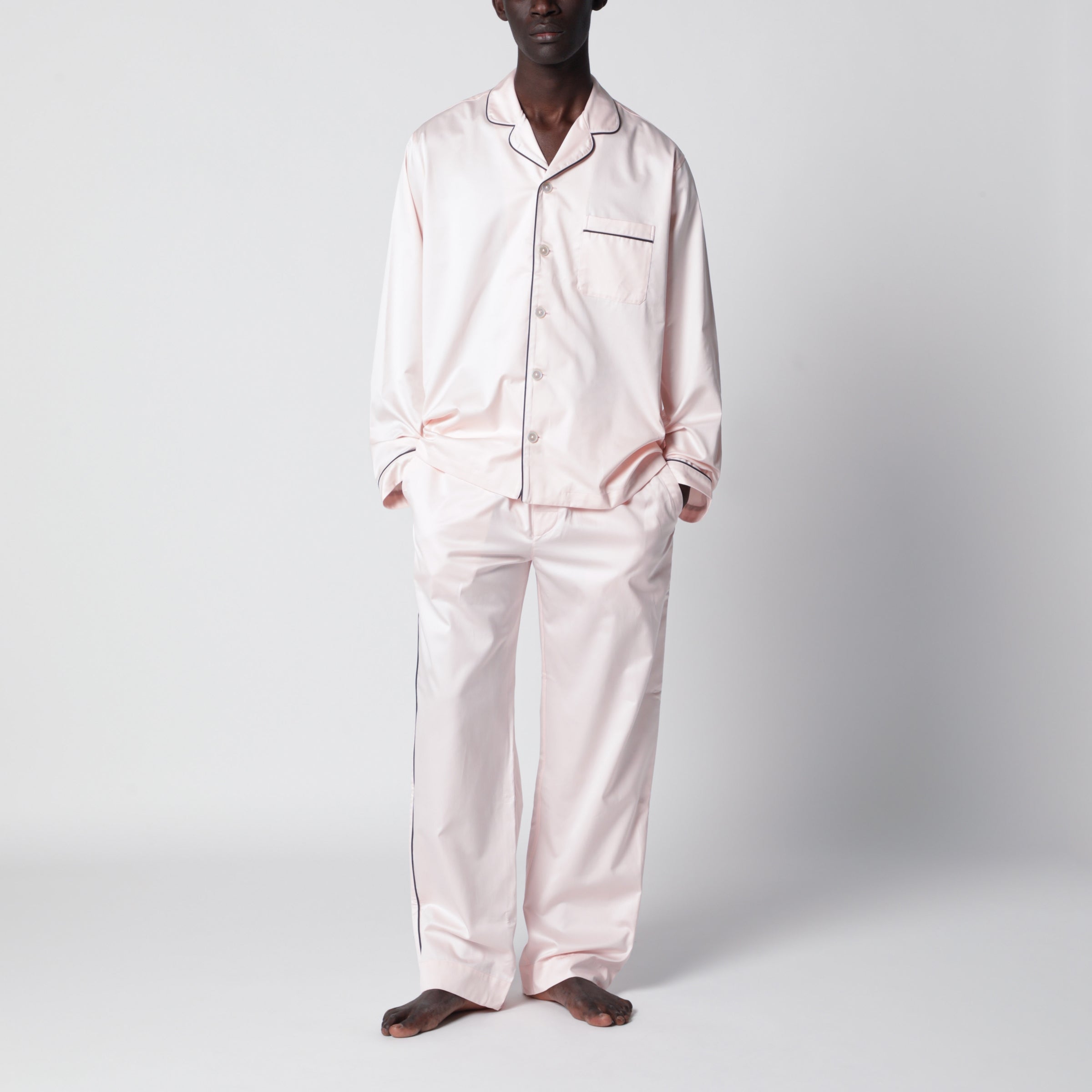 TEKLA Camicia pigiama rosa chiaro
