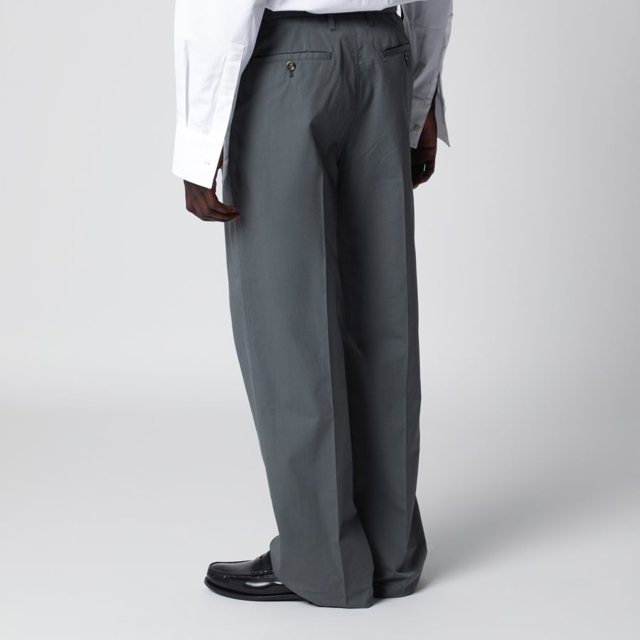 LARDINI Pantalone grigio in cotone e seta, view 4