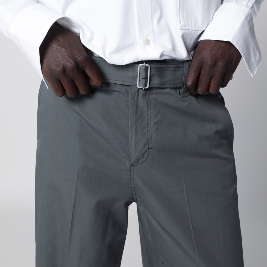 LARDINI Pantalone grigio in cotone e seta, view 5