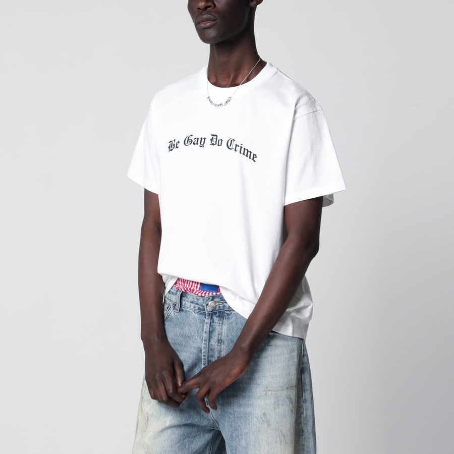 DAGGER T-shirt bianca Be Gay Do Crime