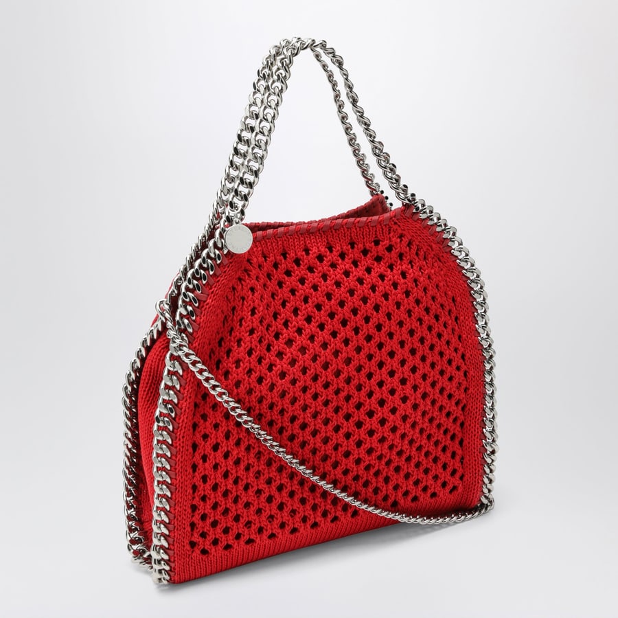 Stella McCartney Borsa Tote Falabella Mini rossa in rete, view 3
