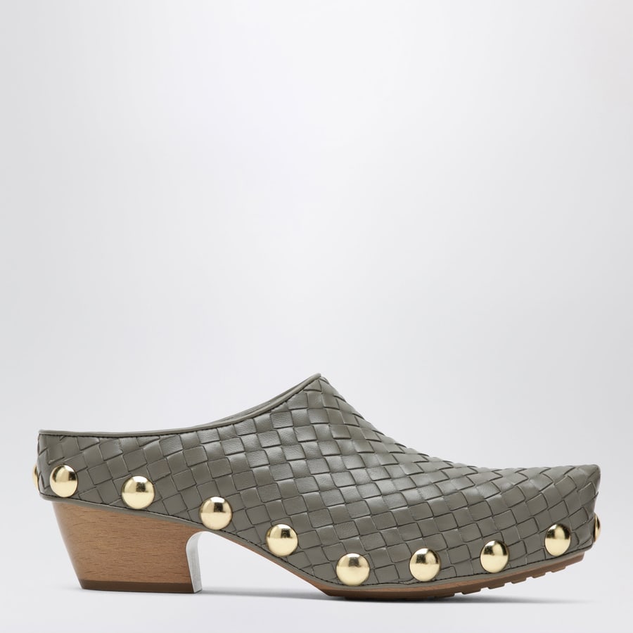 Bottega Veneta Zoccoli Gondola in pelle intrecciata taupe scuro