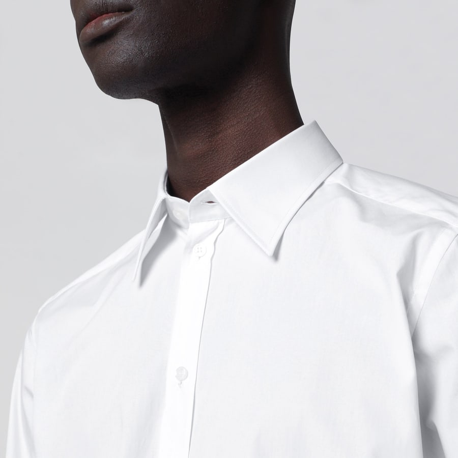 Dolce & Gabbana Camicia Martini bianca in popeline di cotone, view 4