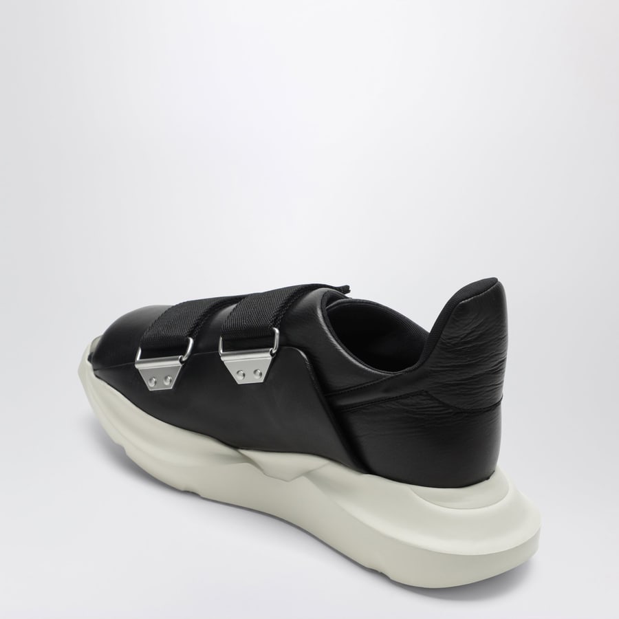 Rick Owens Sneakers Temple Burrito Geth in pelle neri, view 4