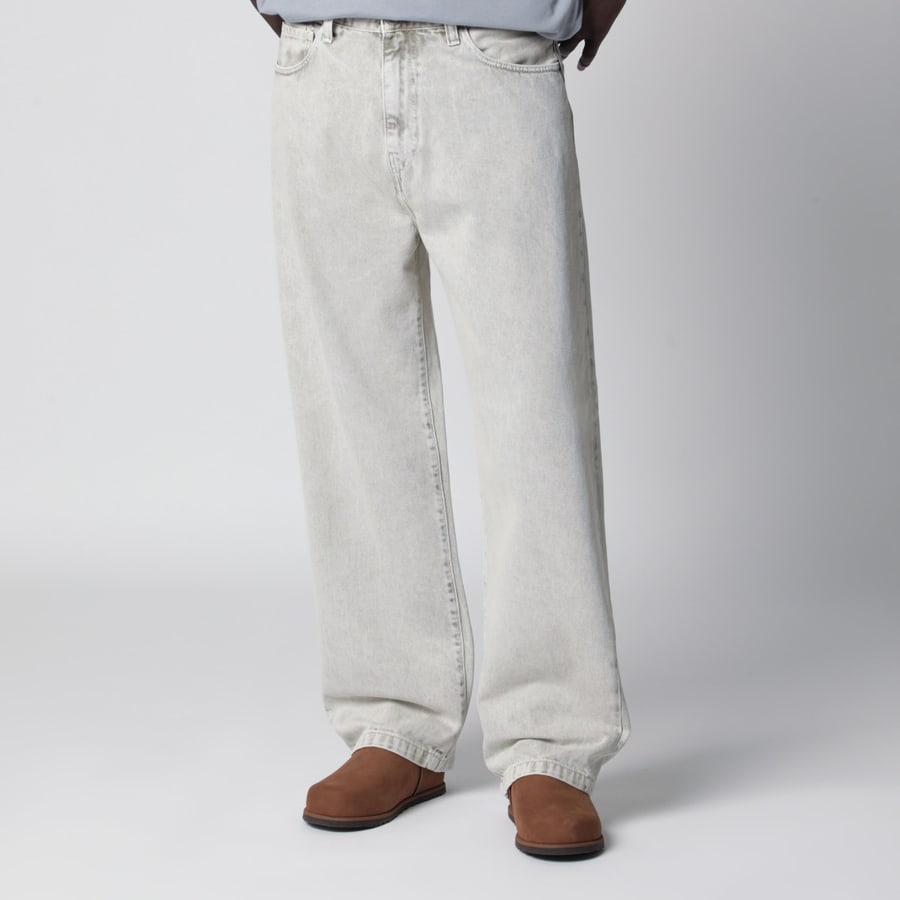 Carhartt WIP Pantaloni Landon in denim di cotone bianco