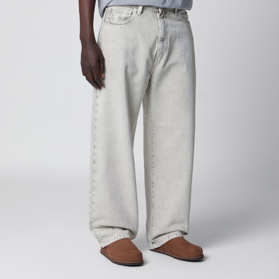 Carhartt WIP Pantaloni Landon in denim di cotone bianco, view 3