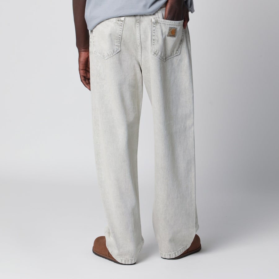 Carhartt WIP Pantaloni Landon in denim di cotone bianco, view 4