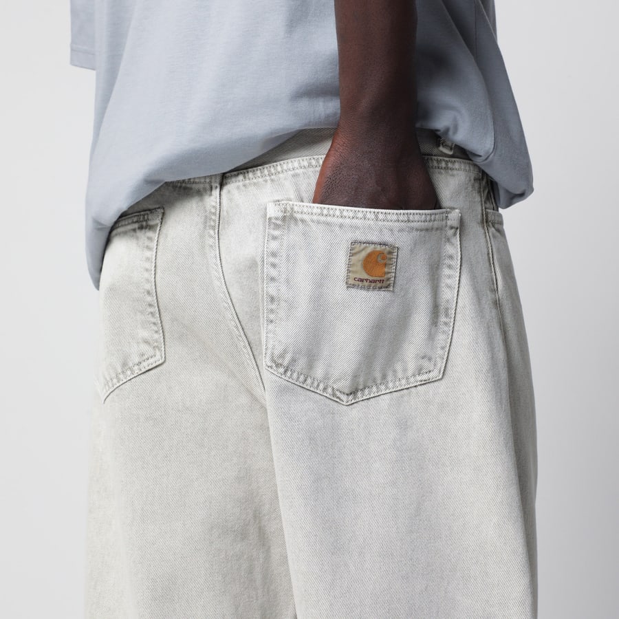 Carhartt WIP Pantaloni Landon in denim di cotone bianco, view 5