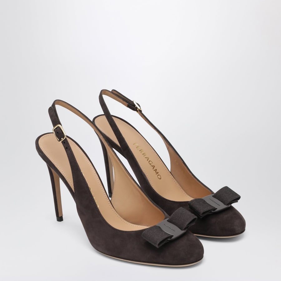 Ferragamo Slingback fiocco Vara Testa di Moro, view 2