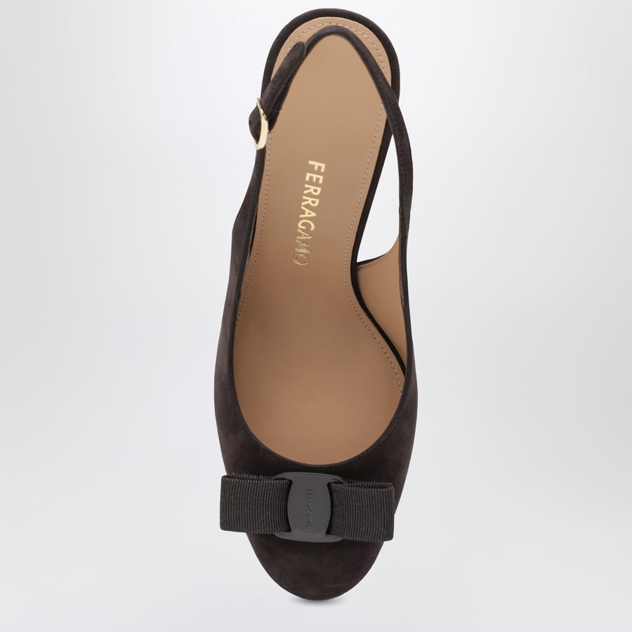 Ferragamo Slingback fiocco Vara Testa di Moro, view 3