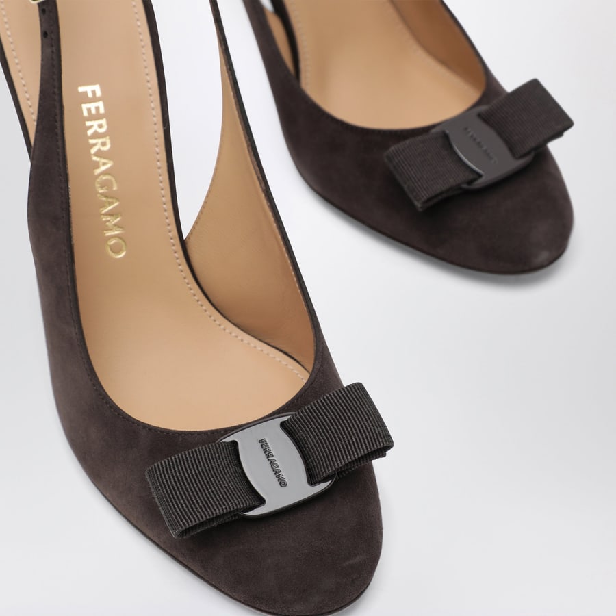 Ferragamo Slingback fiocco Vara Testa di Moro, view 5