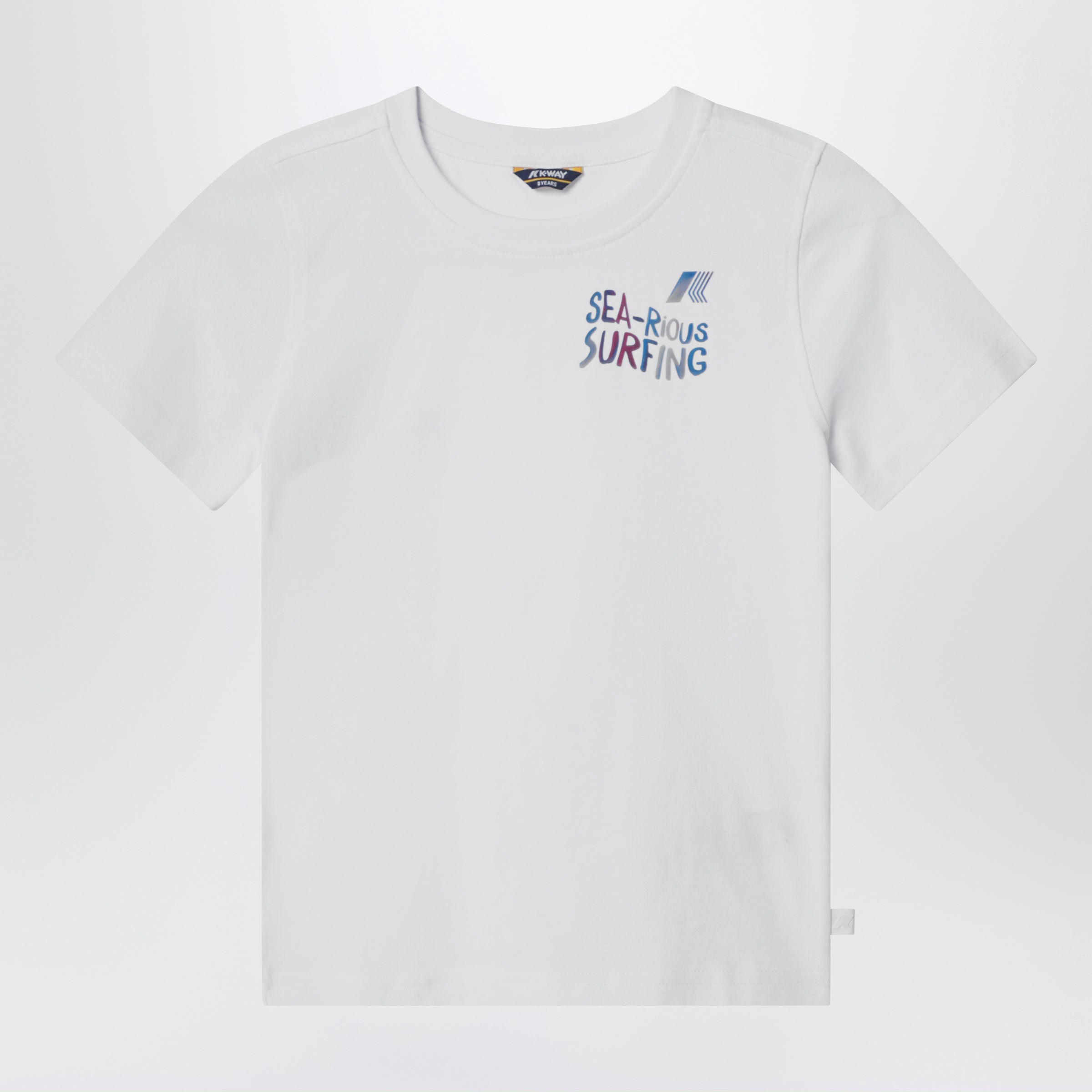 K-Way T-shirt bianca in cotone