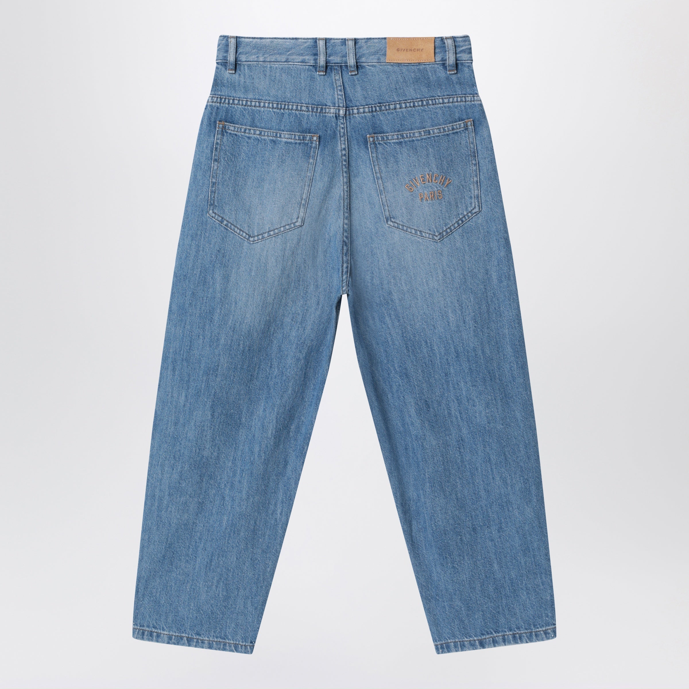 Givenchy Jeans blu con ricamo logo, view 2
