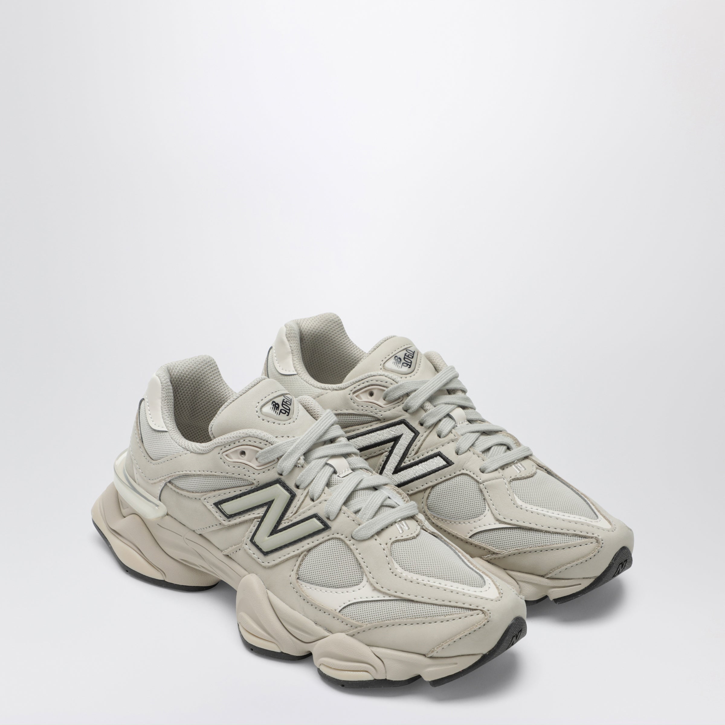 New Balance Sneakers 9060 Shipyard/Linen in mesh e suede, view 2