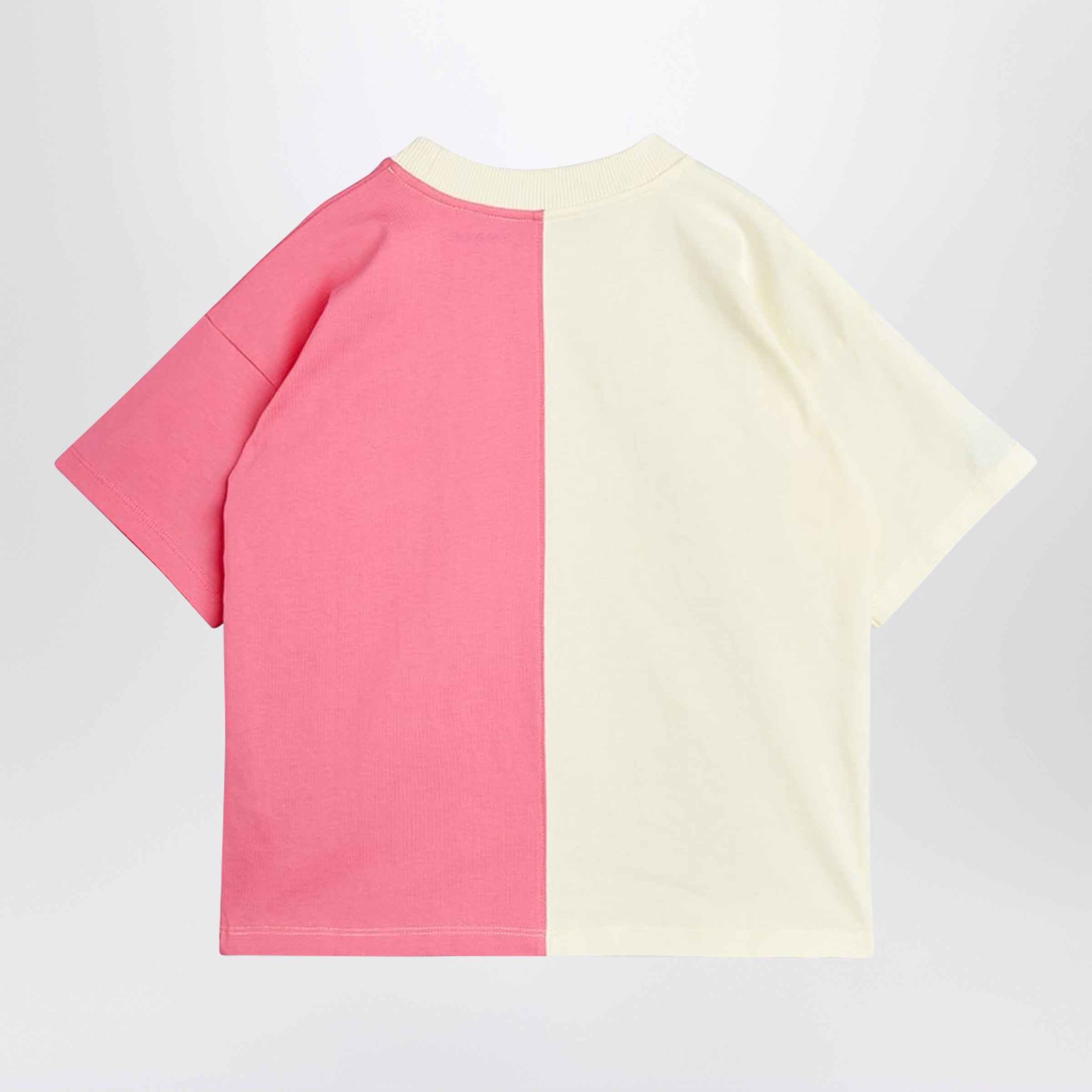 MINI RODINI T-shirt bianca/rosa con stampa Travel Agency, view 2