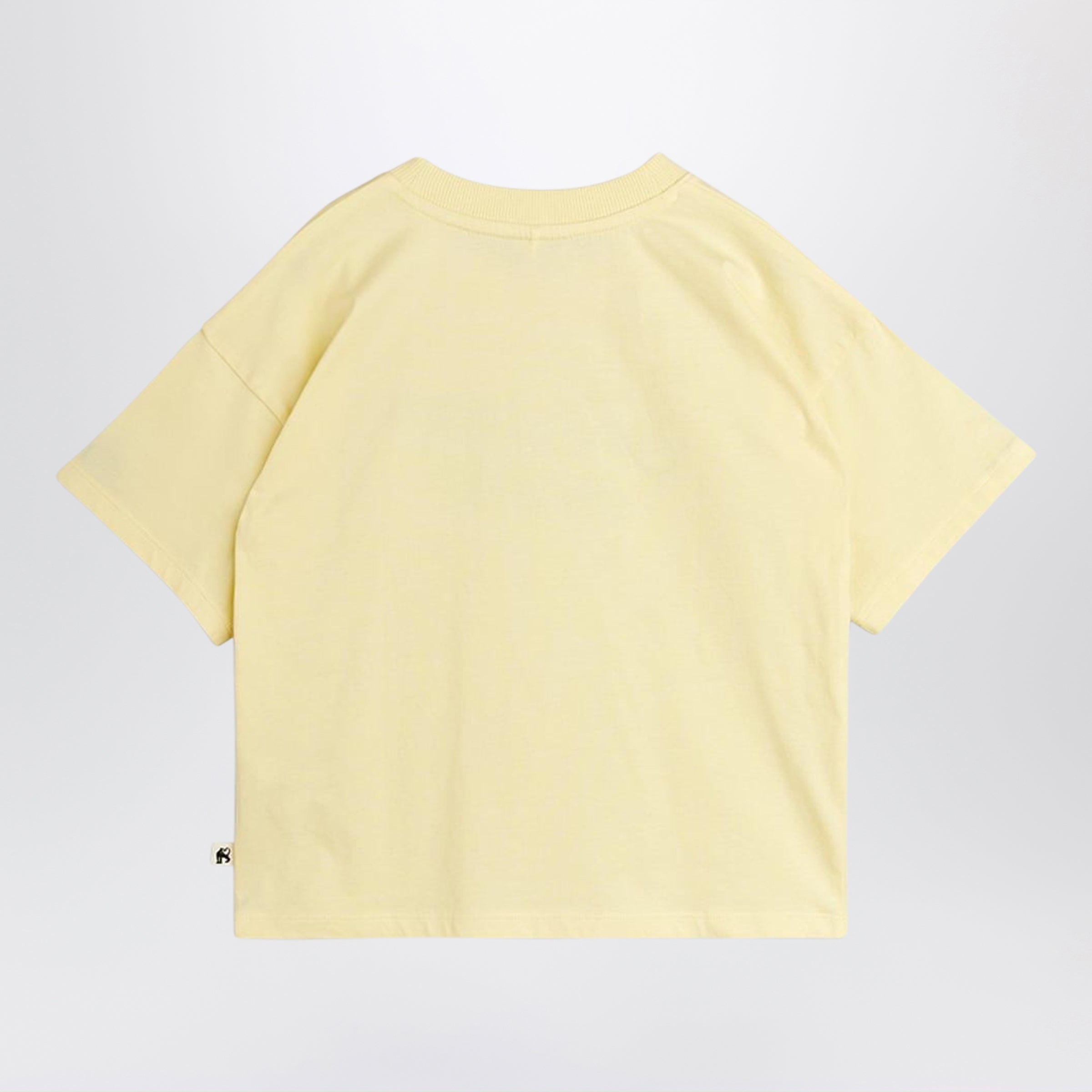 MINI RODINI T-shirt gialla con ricamo To the Moon and Back, view 2
