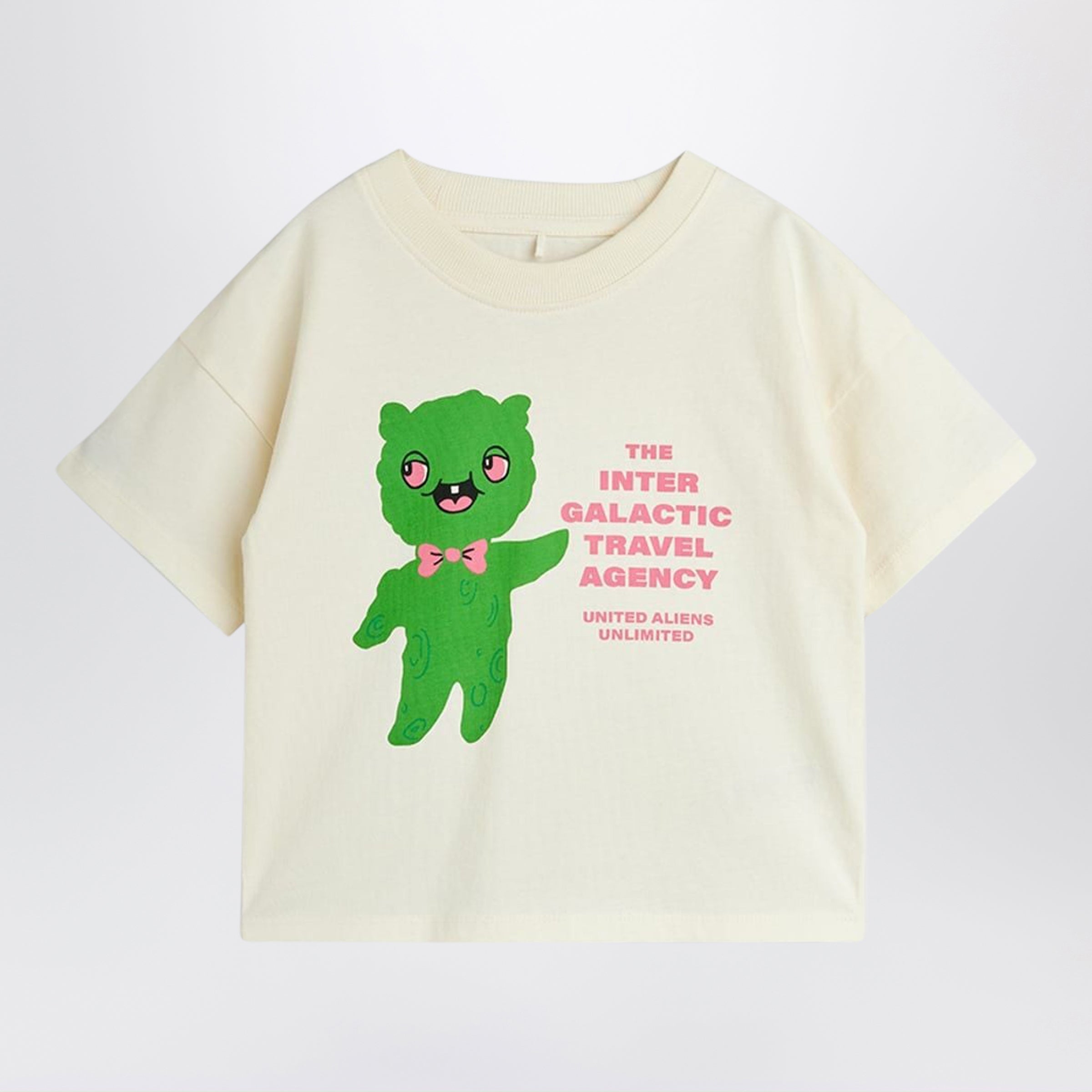 MINI RODINI T-shirt bianca con stampa Alien Travel Agency