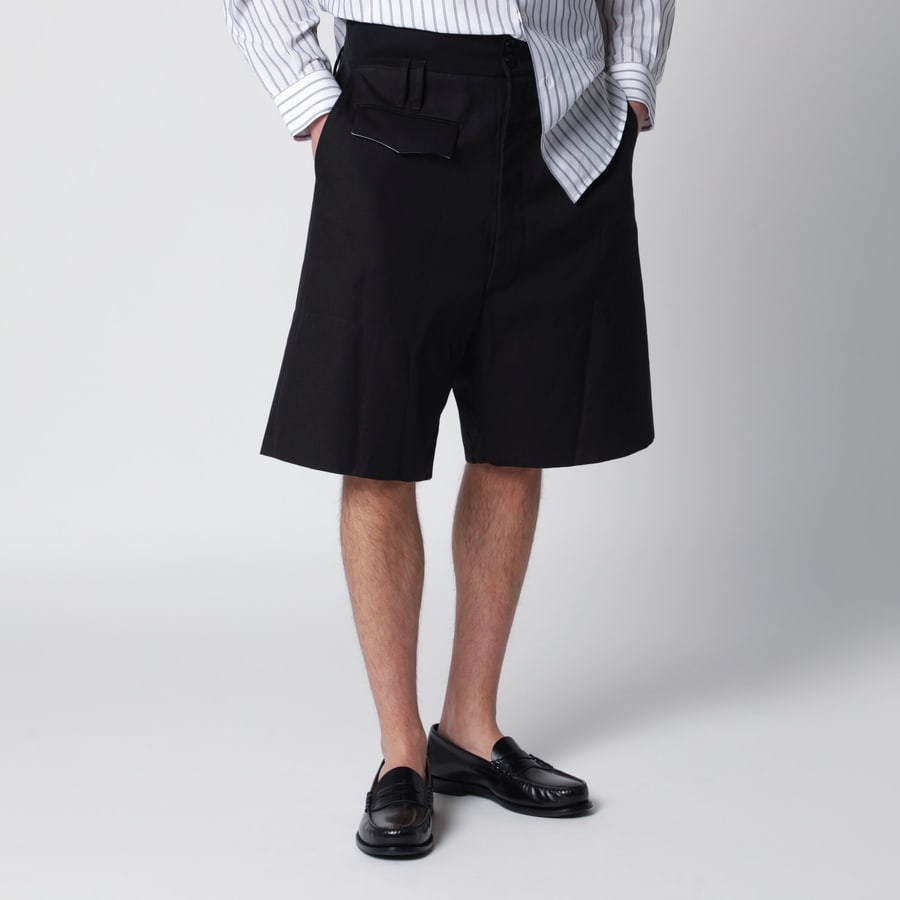 NAMACHEKO Bermuda nero in cotone