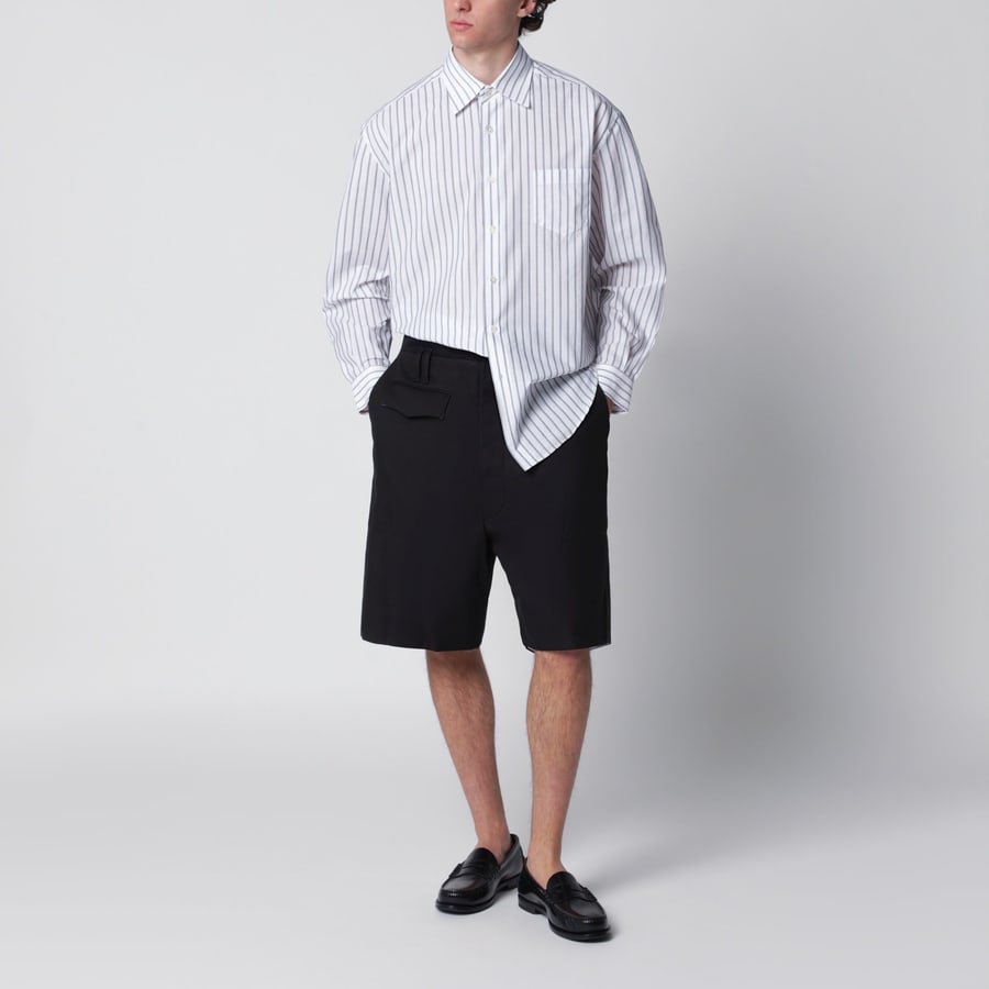 NAMACHEKO Bermuda nero in cotone, view 2
