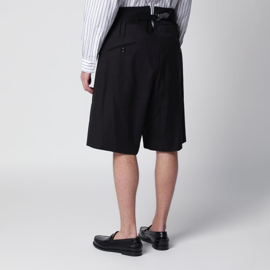 NAMACHEKO Bermuda nero in cotone, view 4
