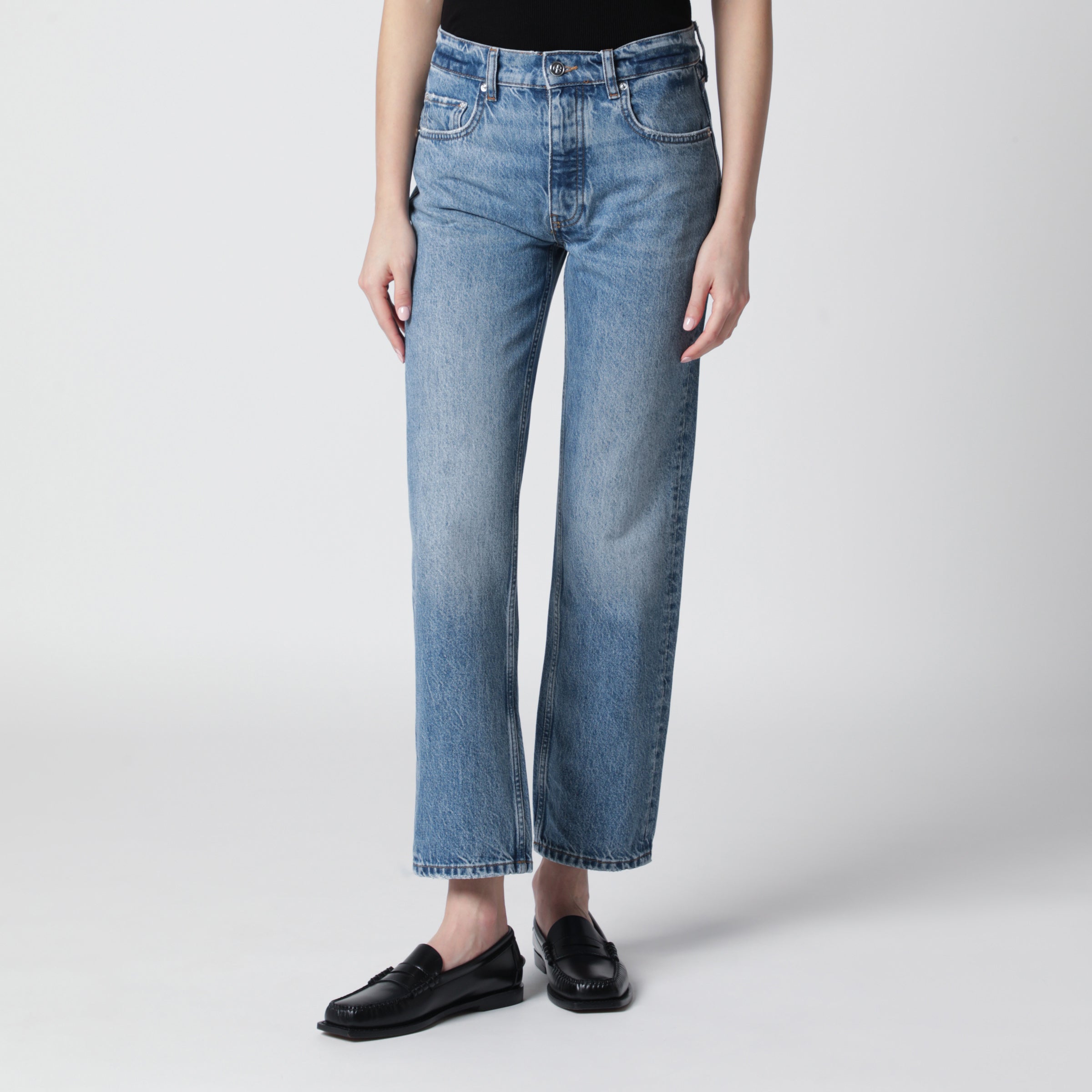 Anine Bing Jeans Jane blu chiaro effetto slavato