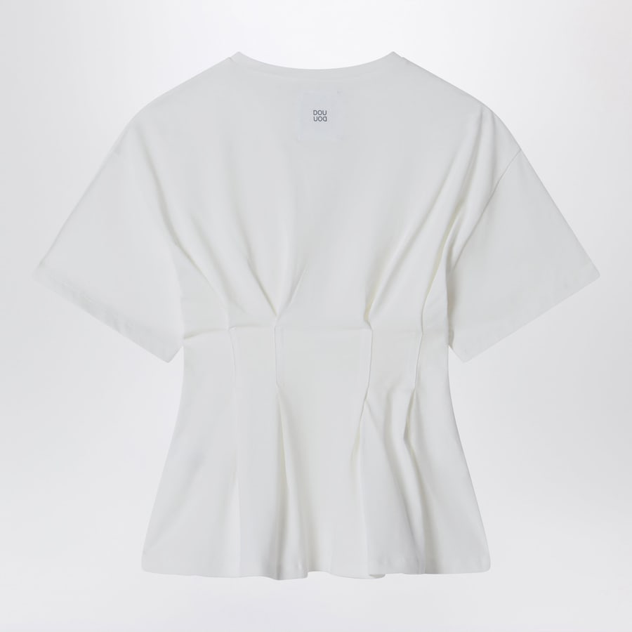 DOUUOD T-shirt Calendula avorio in cotone, view 2