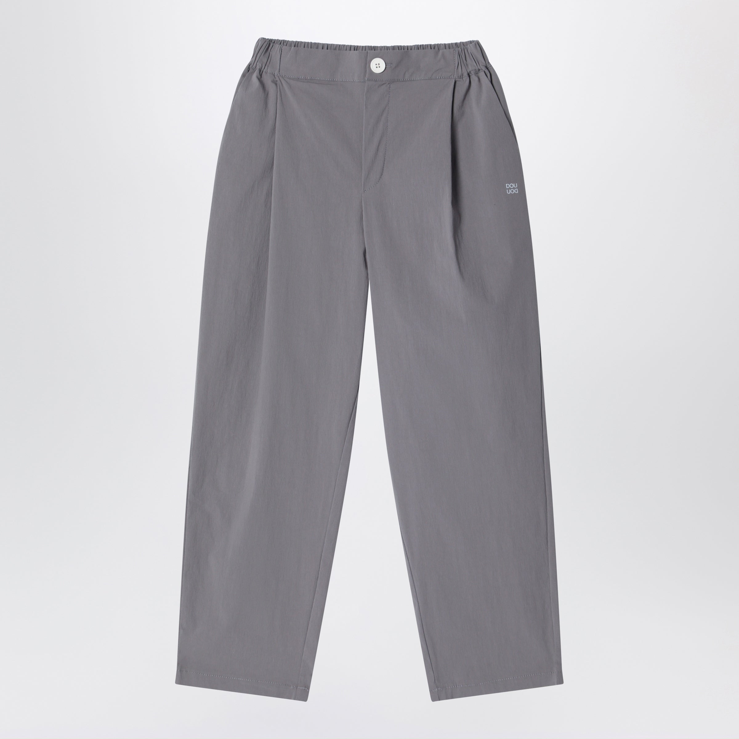 DOUUOD Pantalone grigio in misto cotone