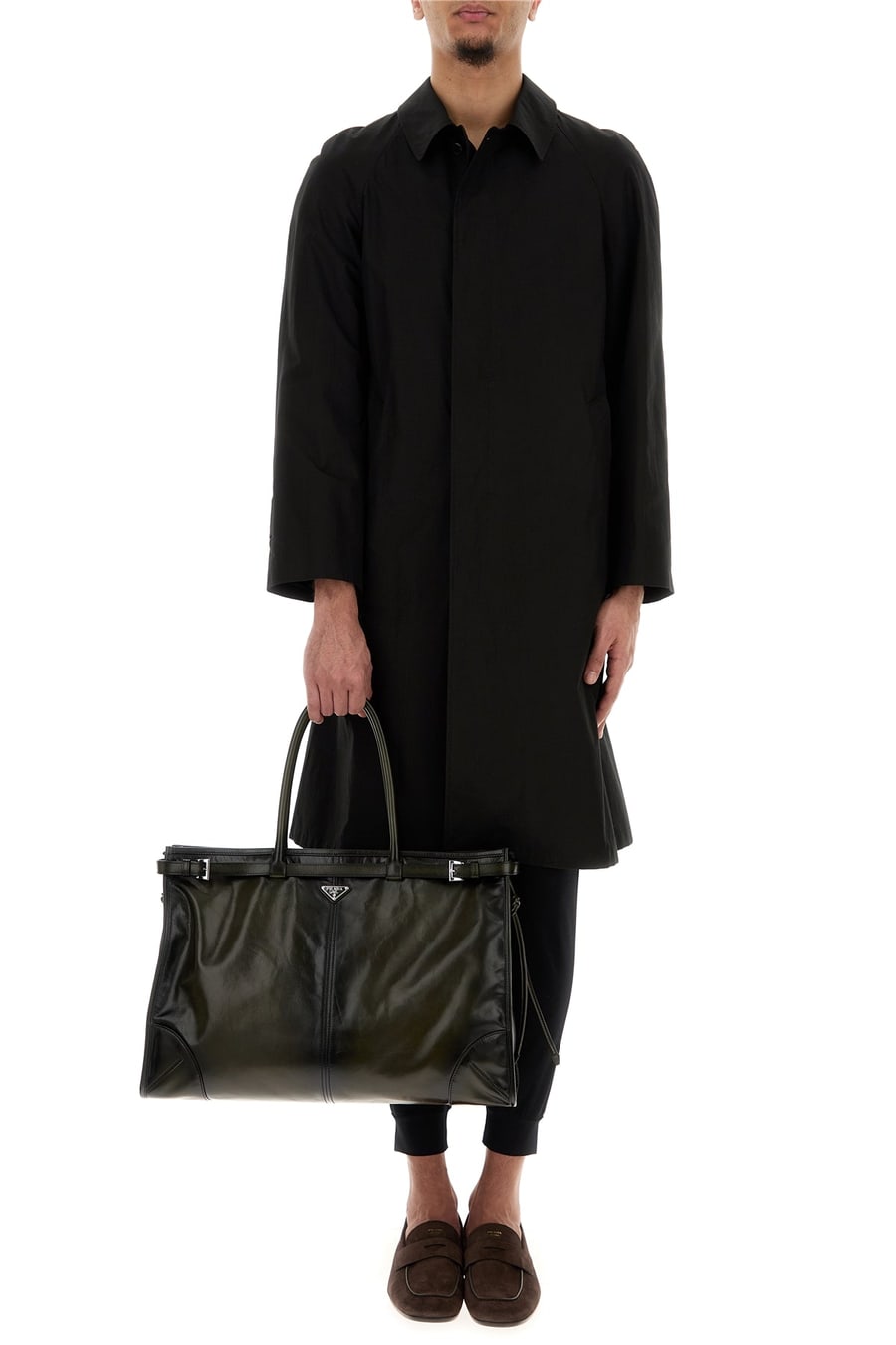 Prada Soprabito in cotone nero, view 6