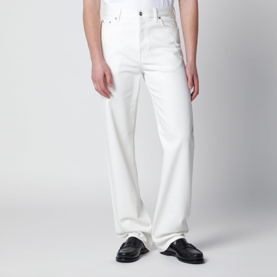 Gucci Pantaloni bianchi con Morsetti