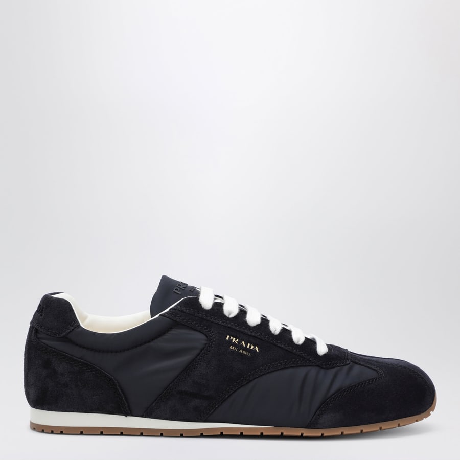 Prada Sneakers in tessuto e suede blu