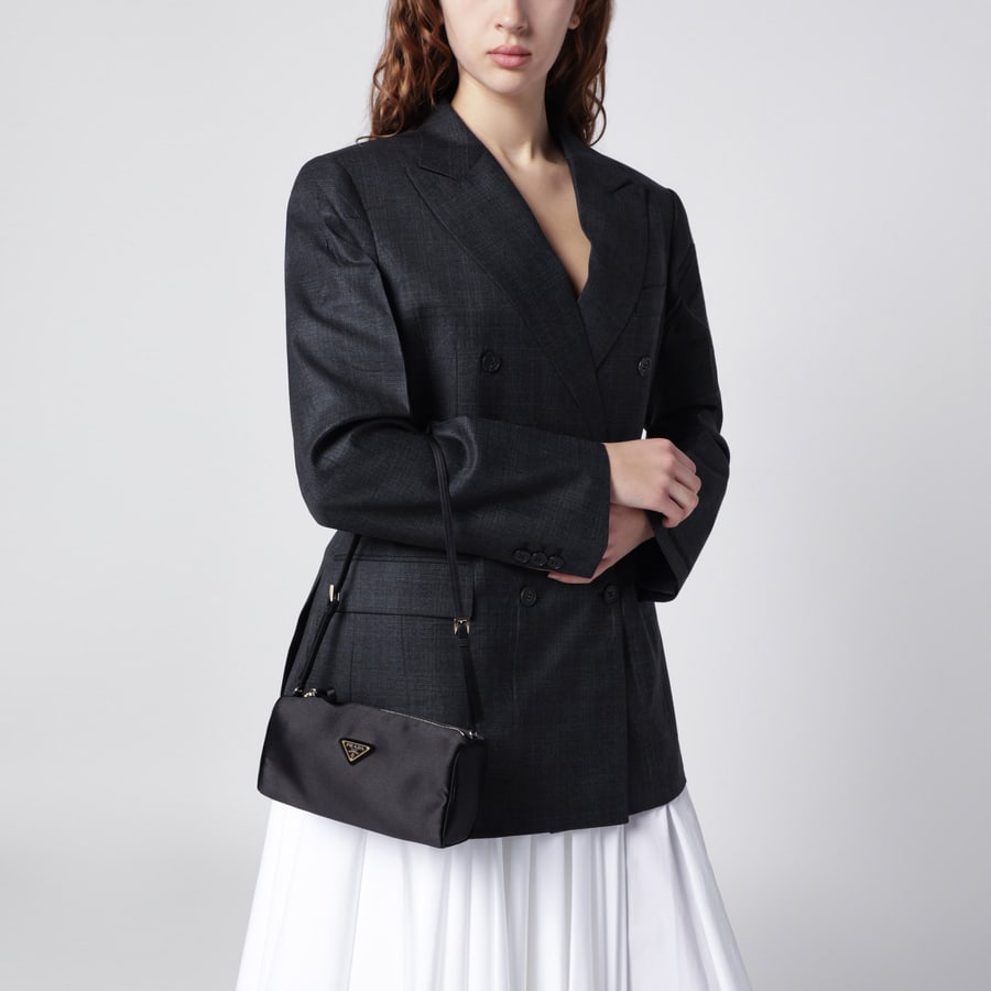 Prada Pouch nera in raso, view 2