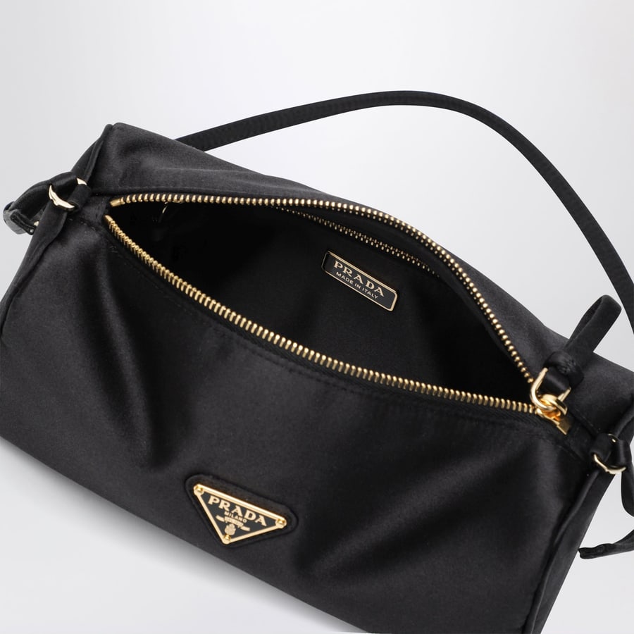 Prada Pouch nera in raso, view 5