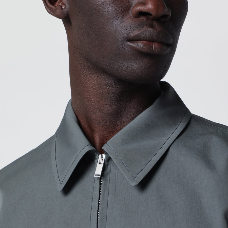 LARDINI Giacca con zip in cotone e seta, view 4