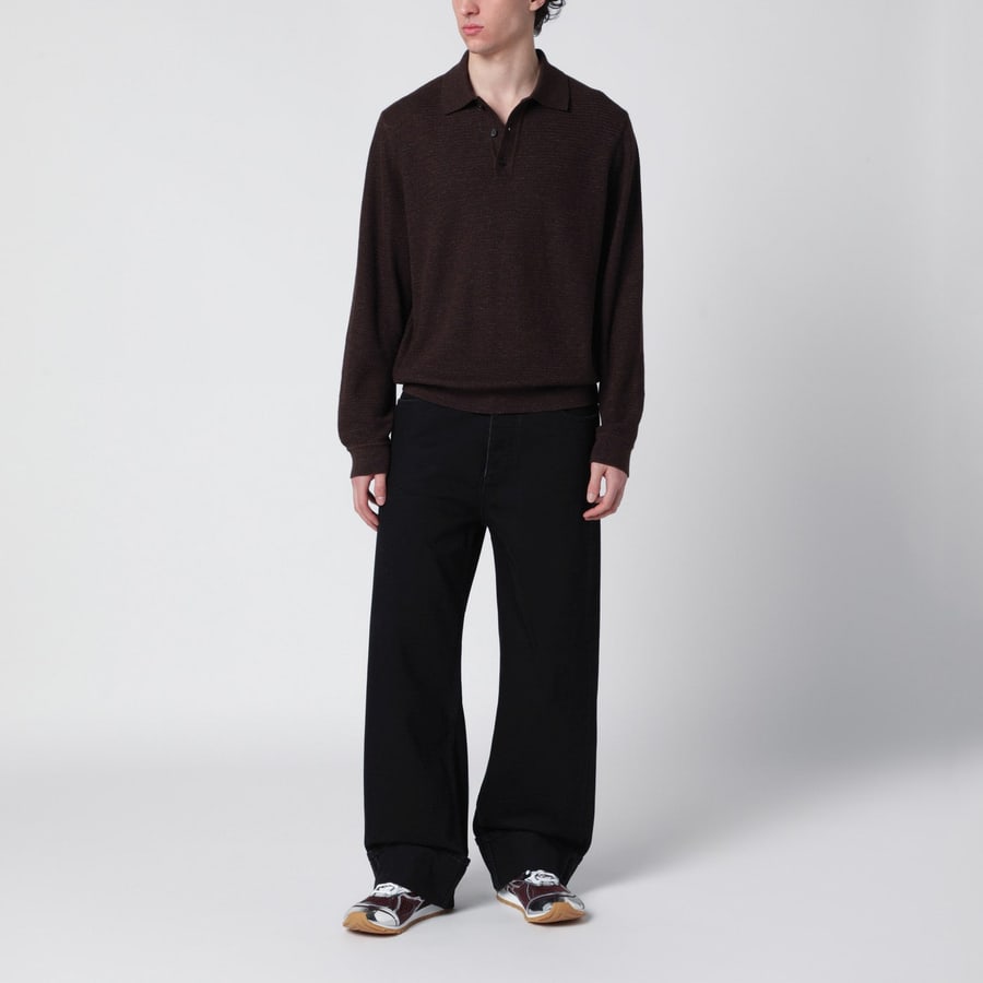Bottega Veneta Jeans con risvolto nero sbiadito, view 2