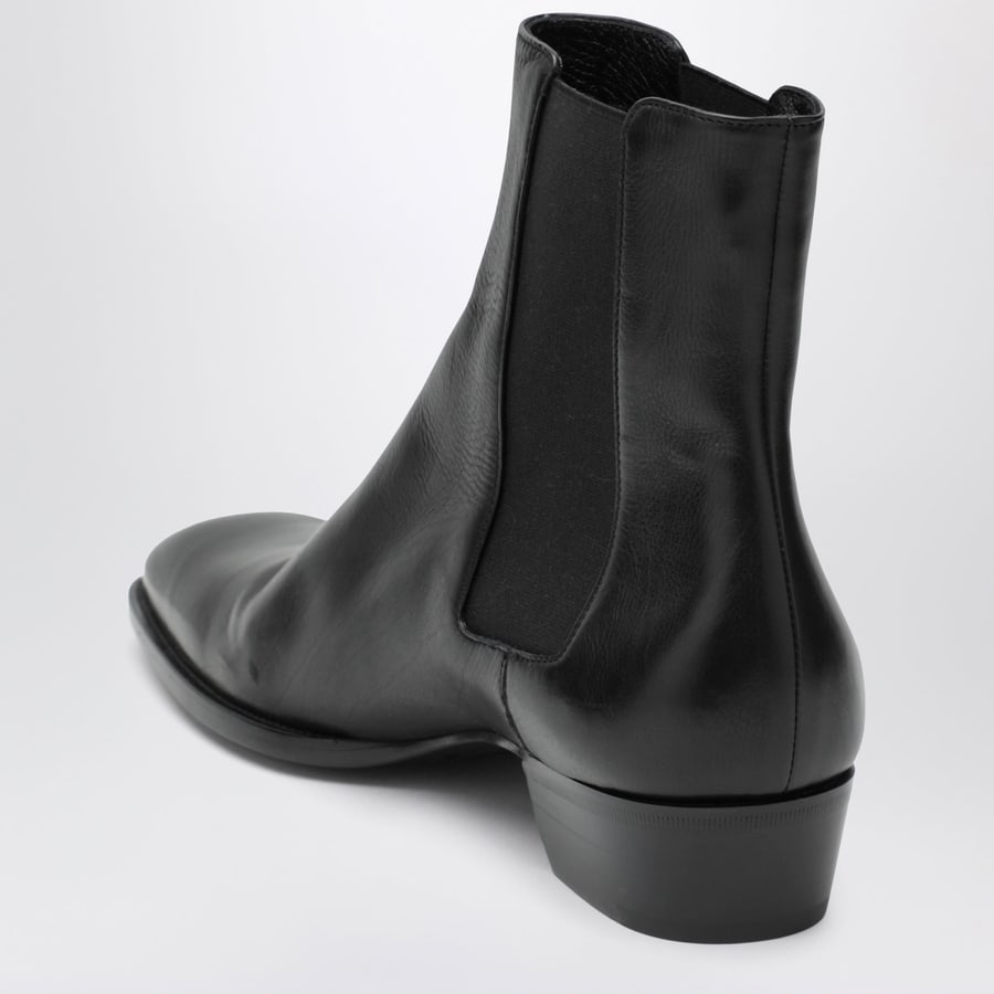 Saint Laurent Stivali Chelsea Stanton neri, view 4