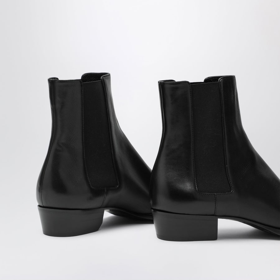 Saint Laurent Stivali Chelsea Stanton neri, view 5