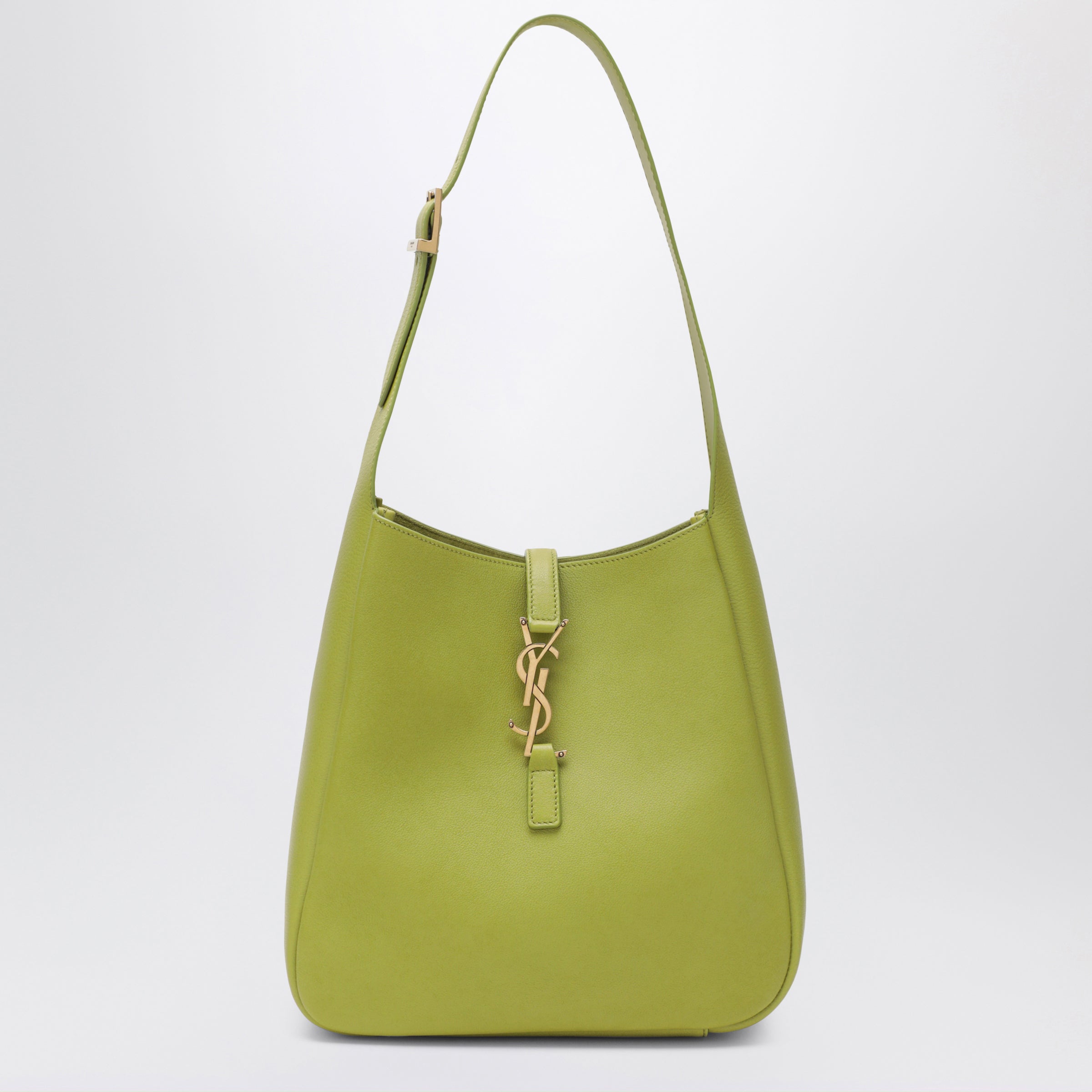 Saint Laurent Borsa LE 5 À 7 piccola color lime in pelle martellata